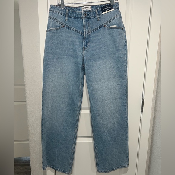 NWT Abercrombie & Fitch '90s Relaxed High Rise Jeans Size 31/12 Curve Love - Picture 4 of 12